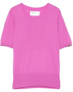 Extreme Cashmere Noor Fine-Knit Short-Sleeve Jumper - Pink