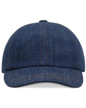 Ami Paris Baseballkappe Mit Patch - Blau