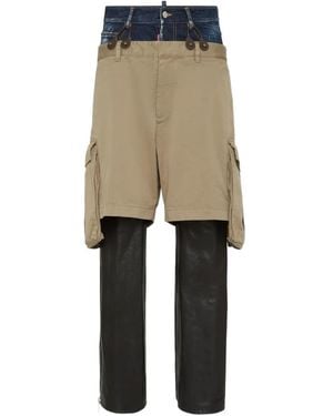 DSquared² Triple Combo Easy Zoot Pants - Natural