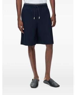 Loewe Shorts Mit Logo-Stickerei - Blau