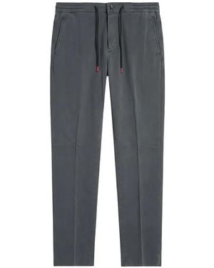Kiton Drawstring Elasticated-Waistband Pants - Gray