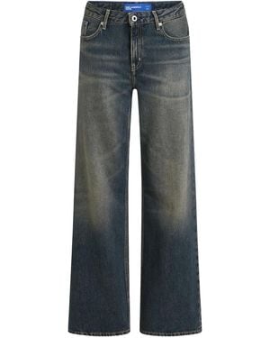 Karl Lagerfeld Logo-Patch Jeans - Blue