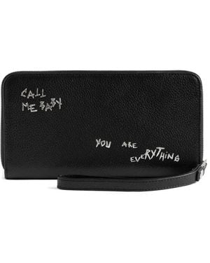 Zadig & Voltaire Compagnon Graffiti Wallet - Black