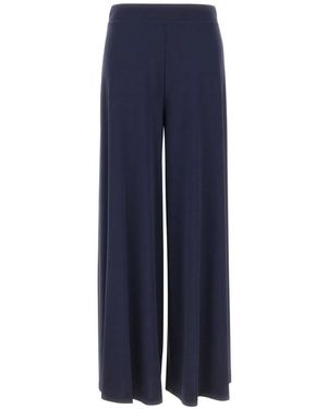Kaos Elasticated Wide-Leg Pants - Blue
