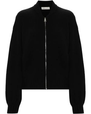 MODES GARMENTS Fein Gestrickter Cardigan Mit Reißverschluss - Schwarz