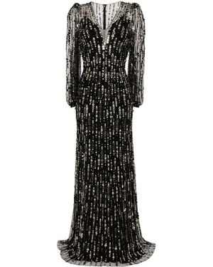 Jenny Packham Moondance Sequin-Embellished Gown - Black