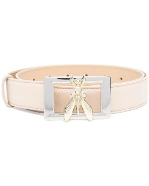 Patrizia Pepe Logo-Buckle Belt - Natural