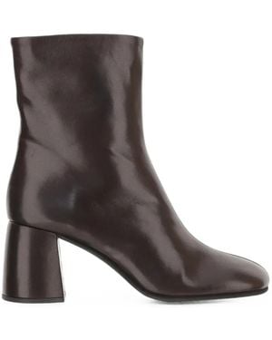 Poeve Block-Heel Ankle Boots - Brown