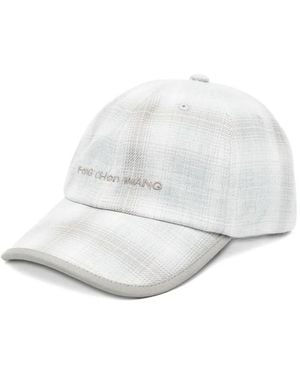 Feng Chen Wang Checked Baseball Cap - White