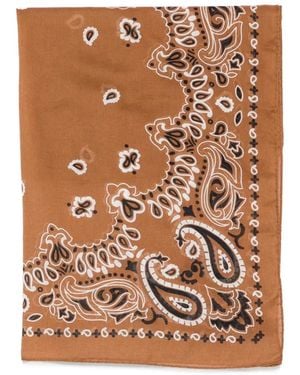 Destin Paisley-Print Bandana Scarf - Brown