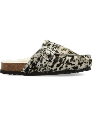 Scholl Dakota Animal-Print Mules - White