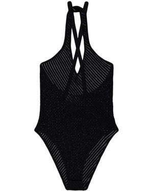 Laneus Knitted Swimsuit - Black