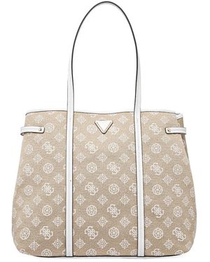 Guess Logo-Plaque Tote Bag - Natural