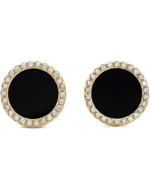 David Yurman 18Kt Petite Dy Elements Gelbgoldohrstecker Mit Diamanten 11Mm - Schwarz