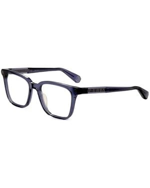 Philipp Plein Logo-Plaque Square-Frame Glasses - White