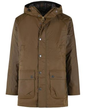 Barbour Bedale Waxed Parka - Brown