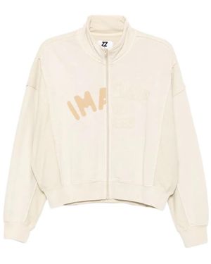 Izzue Panelled Cotton Sweatshirt - White