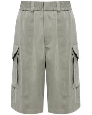 Giorgio Armani Short À Détails Plissés - Grey