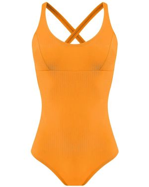 Amir Slama Maillot De Bain À Bretelles Croisées - Orange