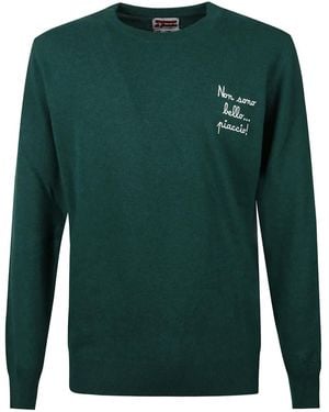 MC2 Saint Barth Ribbed Embroidery Heron Sweatshirt - Green