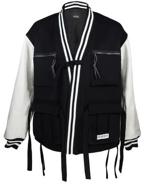 Mostly Heard Rarely Seen Logo-Embroidered Varsity Jacket - Black