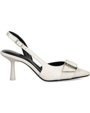 DKNY Buckle-Detail Sling Back Pumps - Metallic