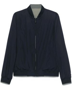 Canali Reversible Bomber Jacket - Blue