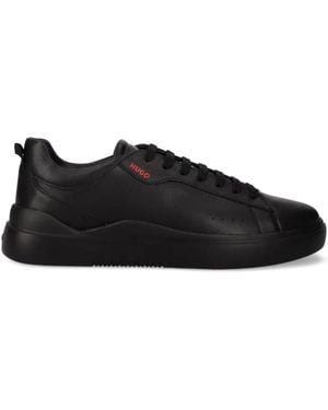 HUGO Leather Sneakers - Black