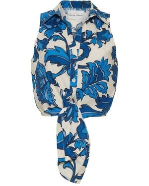 Cara Cara Highland Tied Top - Blue