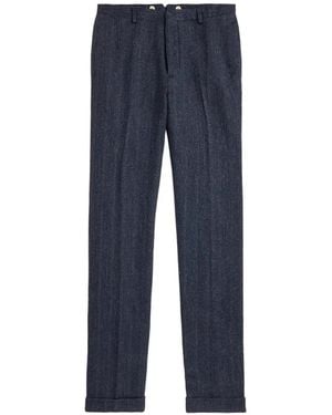 RRL Pantalon À Chevrons Cintré Sur L'Arrière - Blue
