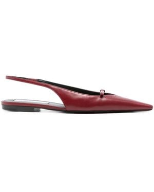 Victoria Beckham Slingback Pointed-Toe Court Shoes - Red
