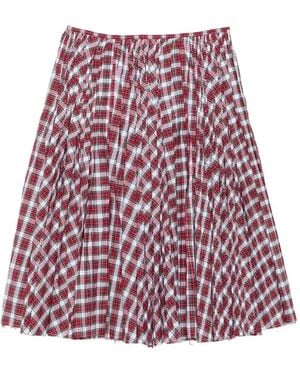 N°21 Falda Plisada A Cuadros - Rojo