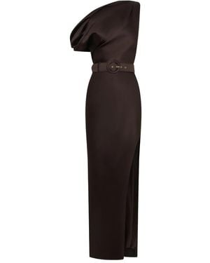Nicholas Halle One-Shoulder Maxi Dress - Black