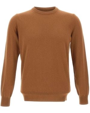 Kangra Ribbed crew neck sweater - Marrón