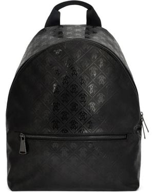 Roberto Cavalli Mirror Snake モノグラム バックパック - ブラック