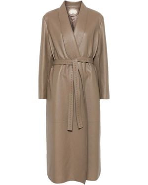Fendi レザーコート - ナチュラル