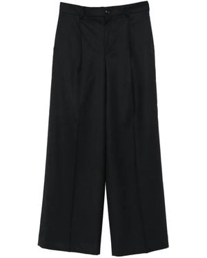 KENZO Pleat-Detail Trousers - Black