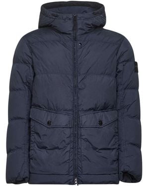 Stone Island 4100011 Crinkle Reps NY padded jacket - Blau