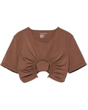 Christopher Esber U-Prong Ruched Top - Brown