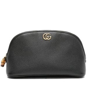 Gucci Double G-Plaque Make-Up Bag - Black