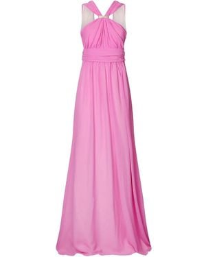 Liu Jo Draped-Detail Evening Dress - Pink