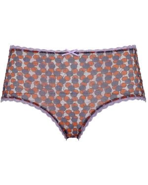 Laura Urbinati Culotte À Imprimé Géométrique - Purple
