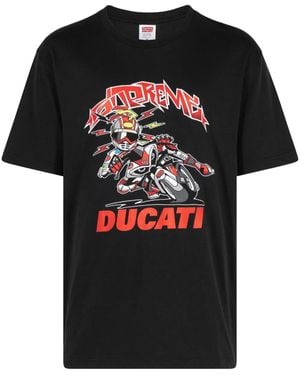 Supreme X Ducati Bike Tシャツ - ブラック