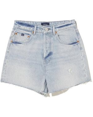 Denham Rini Frayed Denim Shorts - Blue