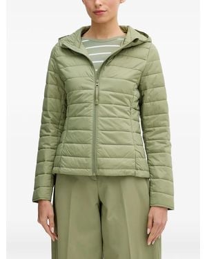 Benetton Quilted Hooded Jacket - Green