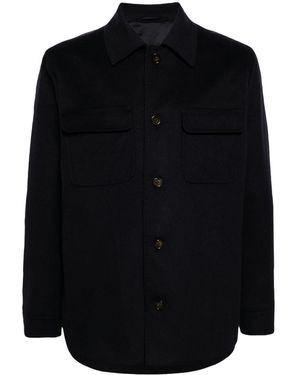 N.Peal Cashmere Spread-Collar Wool-Blend Jacket - Black