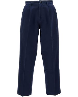 Fay Pressed-Crease Trousers - Blue