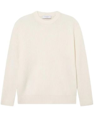 Les Deux Eddie Pullover mit rundem Ausschnitt - Weiß