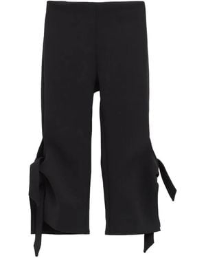 Atlein Knot-Detail Capri Trousers - Black