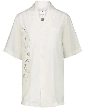 Marine Serre Embroidered Pocket Shirt - White